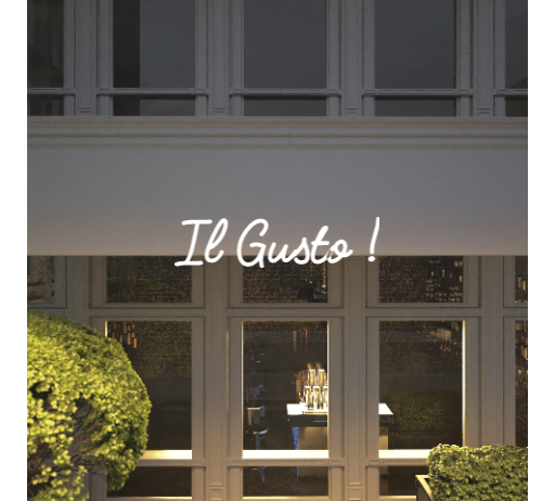 Custom text: Il Gusto !