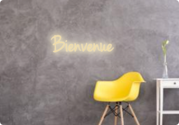 Custom text: Bienvenue