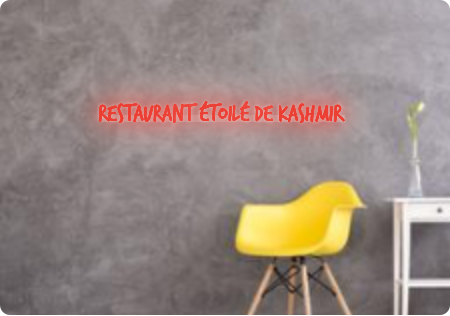 Custom text: Restaurant étoilé de kashmir