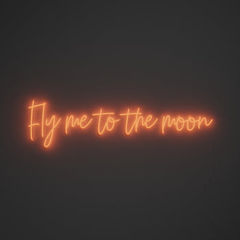 Fly me to the moon, signe en néon LED