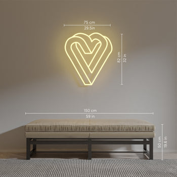Infinity Heart - signe en néon LED