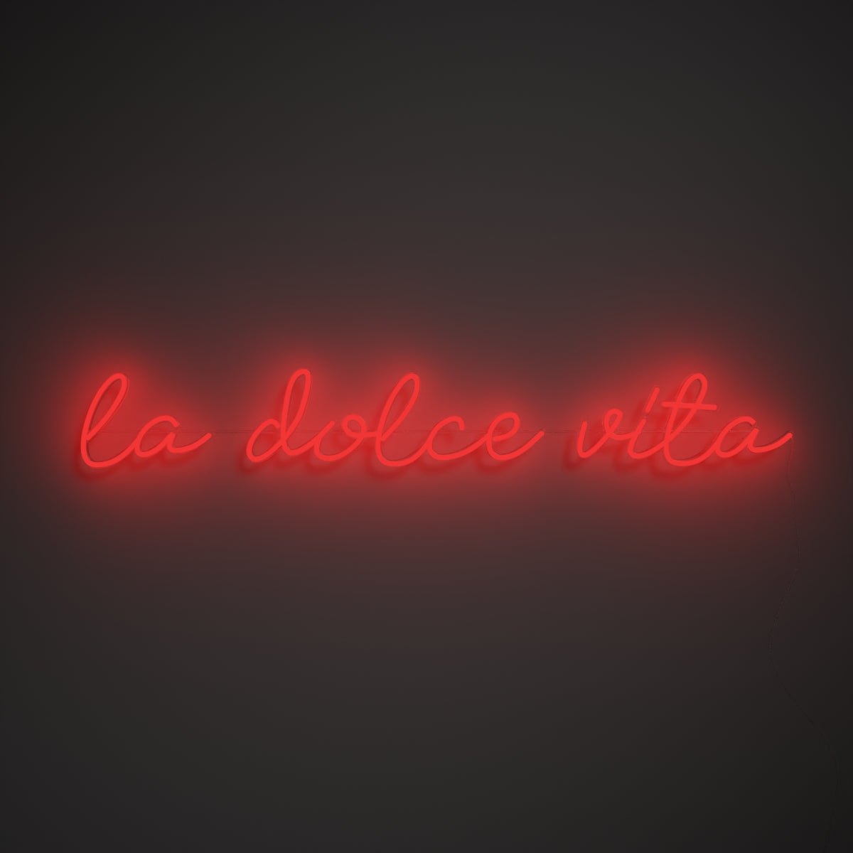 La dolce vita, signe en néon LED - Red / Colored / 101 x 16 cm