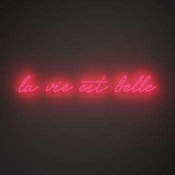 La vie est belle by Melissa - signe en néon LED