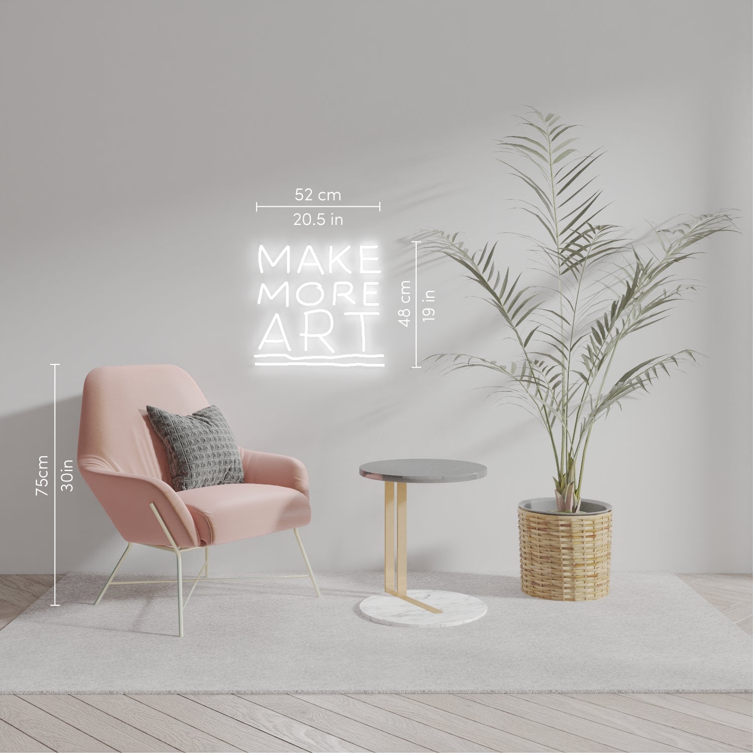 Make More Art - signe en néon LED