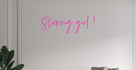 Custom text: Strong girl !