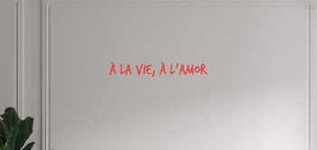 Custom text: À la vie, à l