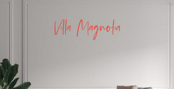 Custom text: Villa Magnolia
