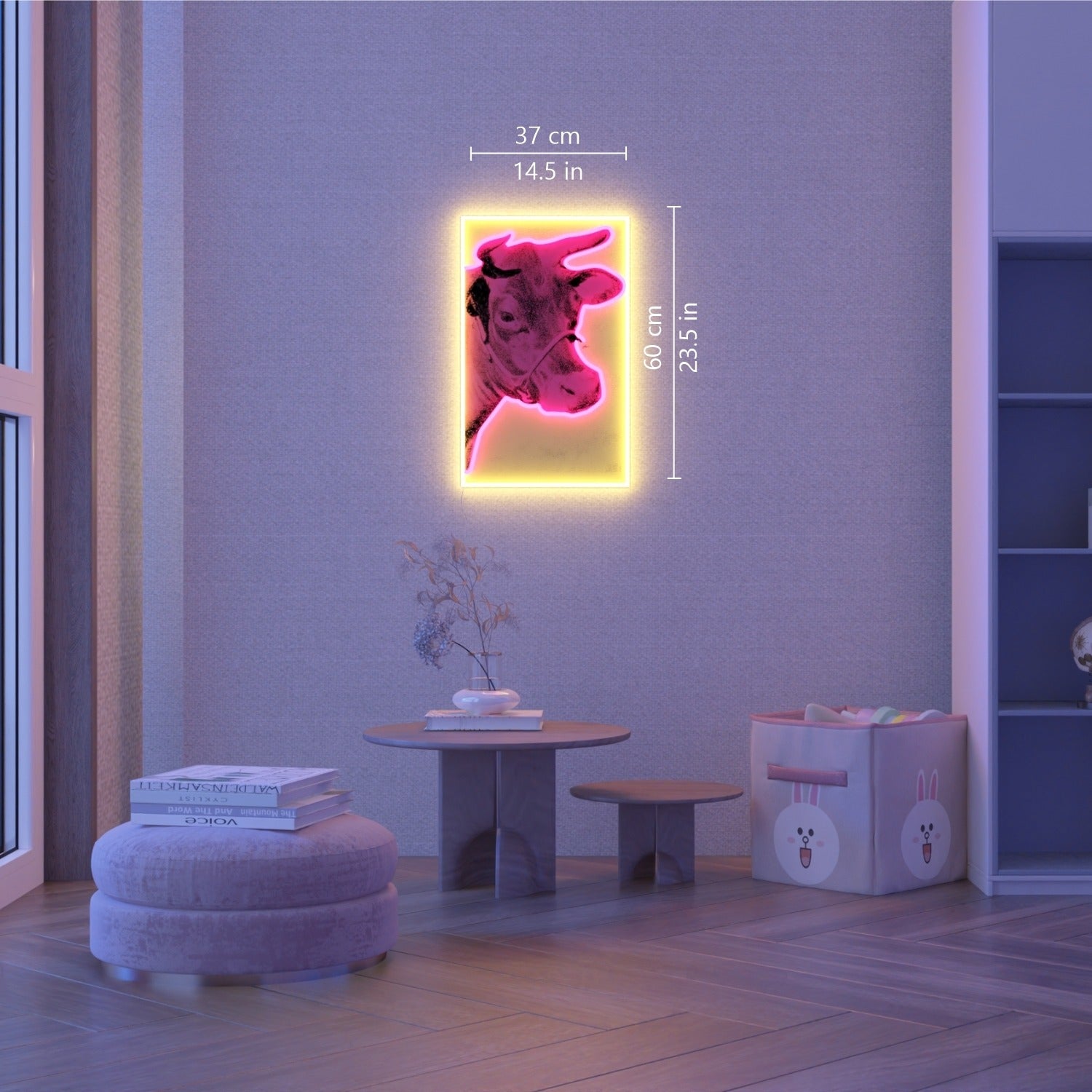 Cow by Andy Warhol - Neon-LED-Zeichen