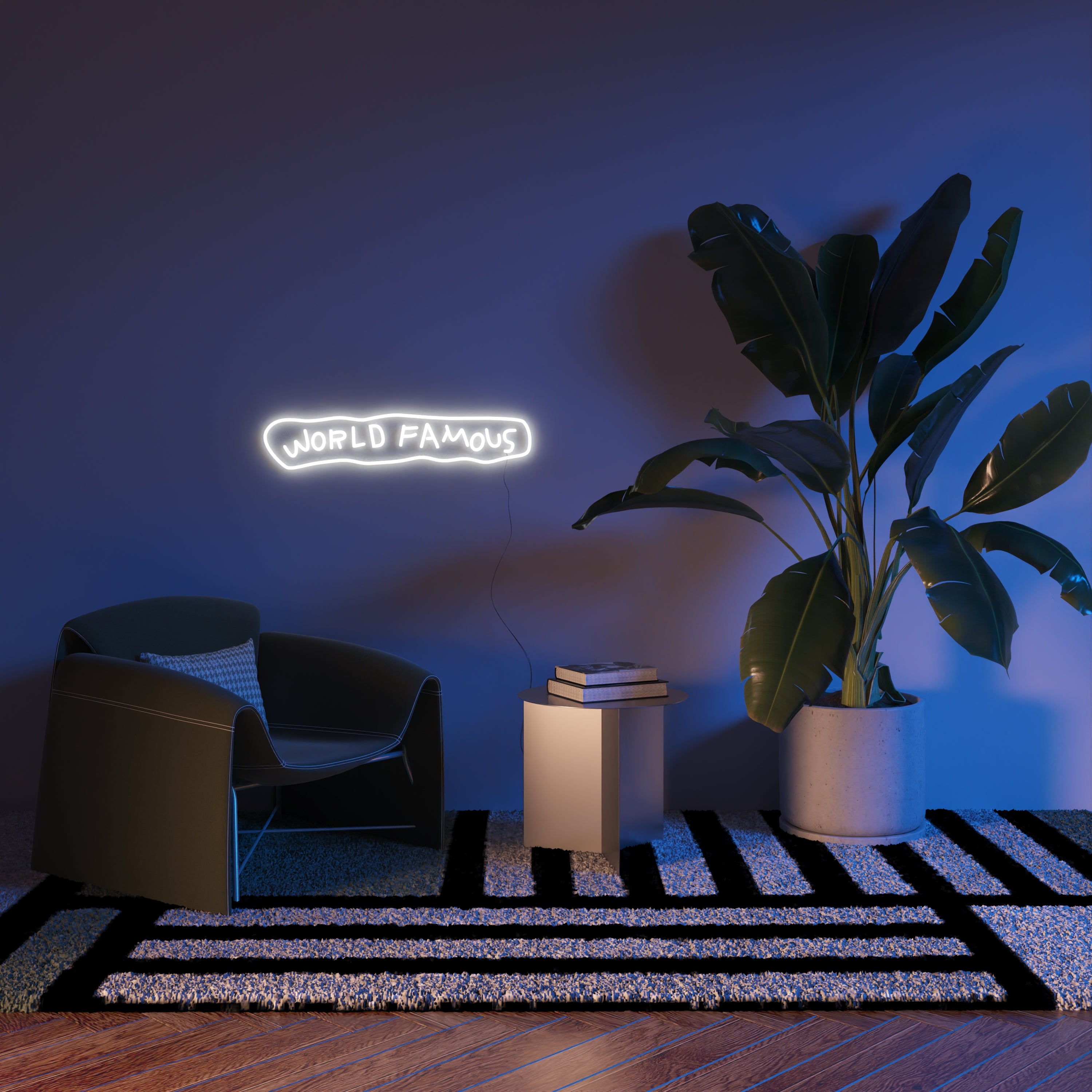 World Famous Yellowpop x JM Basquiat, LED-Neonzeichen