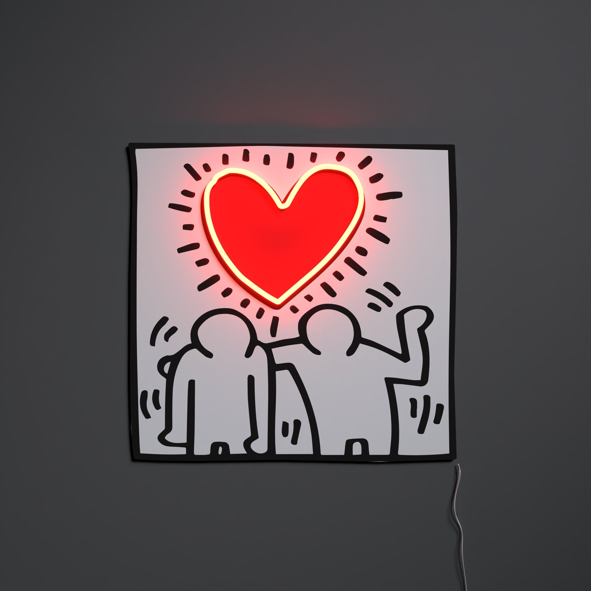 Love People, Yellowpop x Keith Haring, Neon-LED-Zeichen