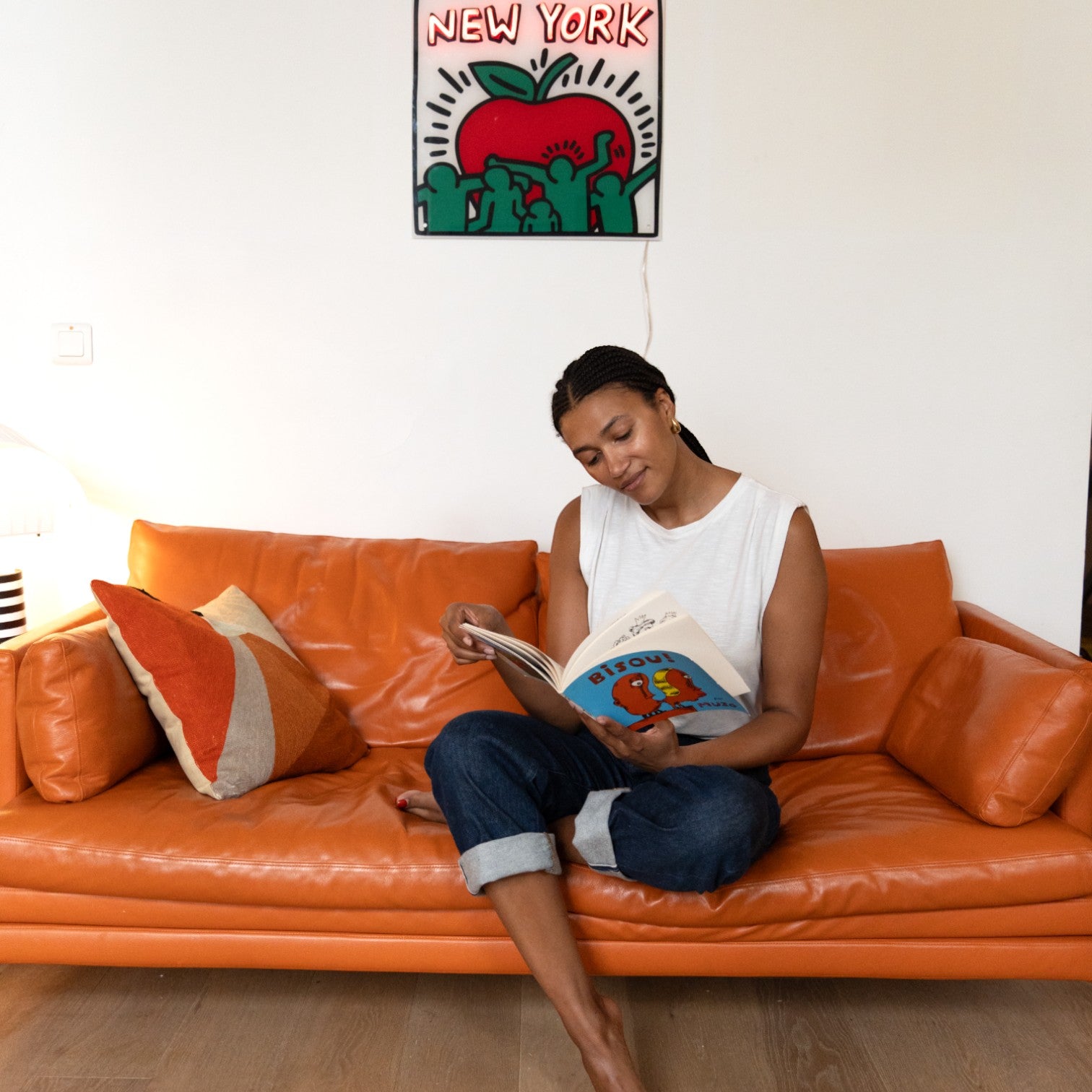 New York Yellowpop x Keith Haring, LED-Neonzeichen