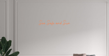 Custom text: Sea Safe and Sun