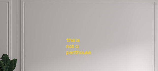 Custom text: this is 
not a
penthouse.