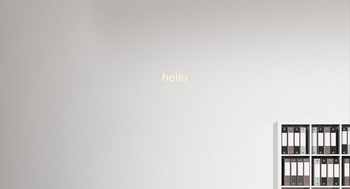 Custom text: hello
