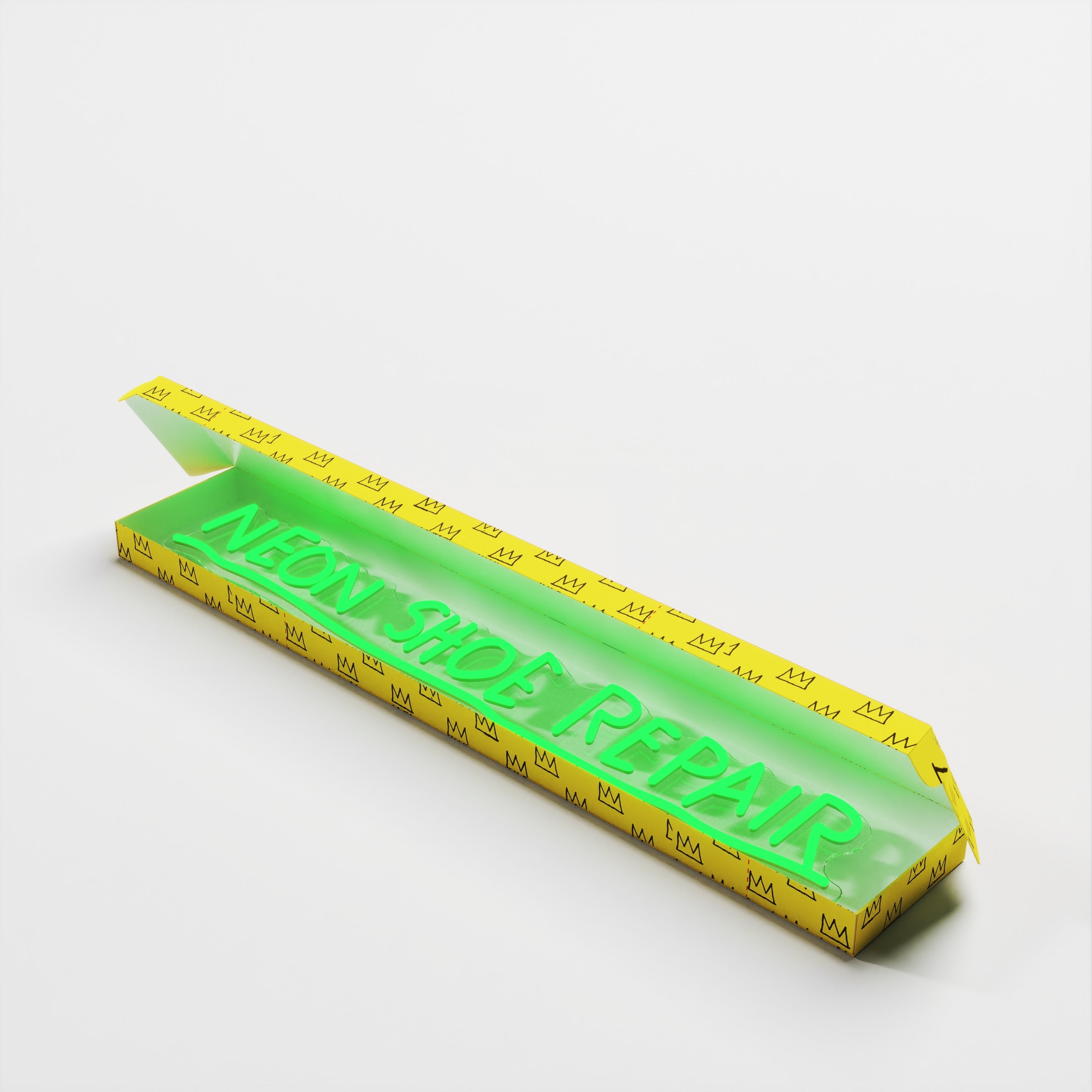 Neon Shoe Repair YP x Jean Michel Basquiat, Neon LED Zeichen