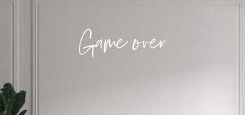 Custom text: Game over