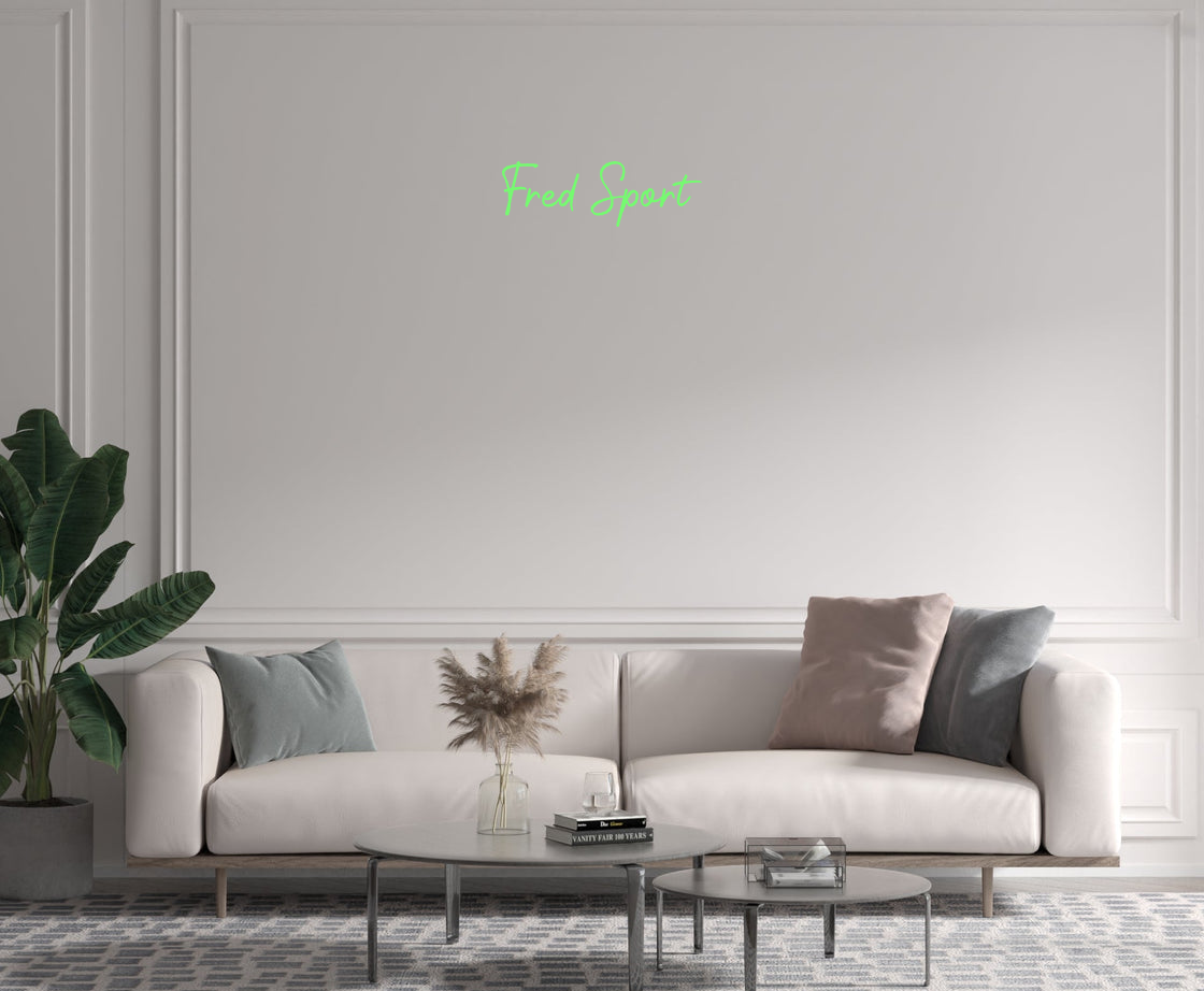 Custom text: Fred Sport