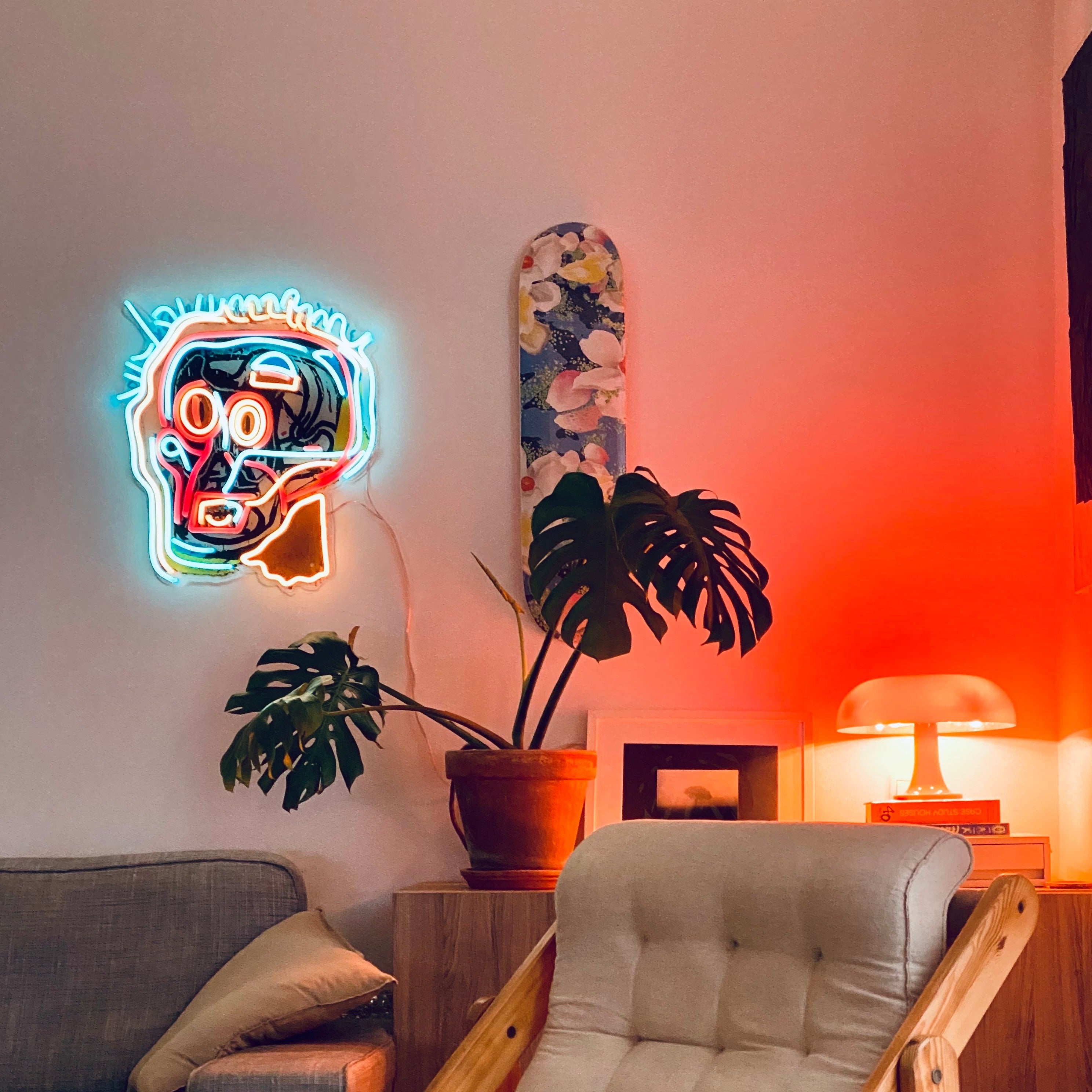 Untitled (Head) YP x Jean Michel Basquiat, LED-Neonzeichen