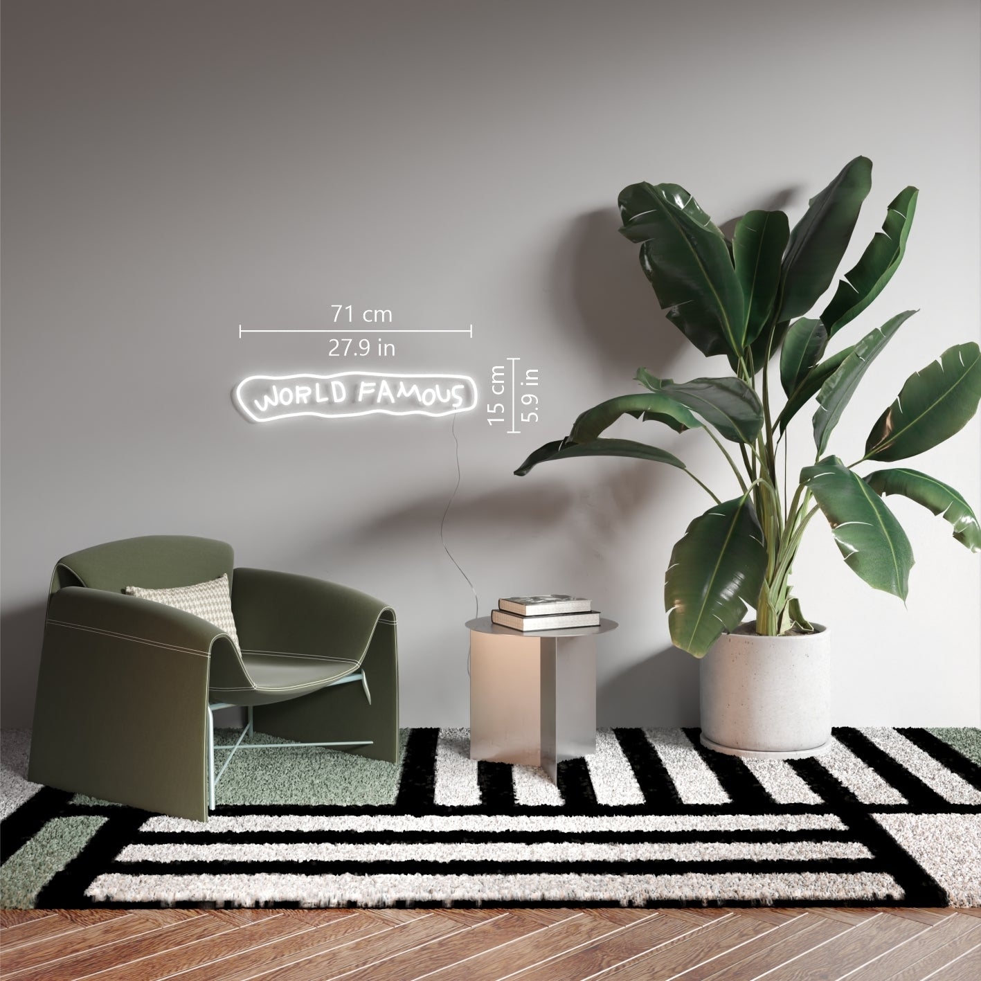 World Famous Yellowpop x JM Basquiat, LED-Neonzeichen