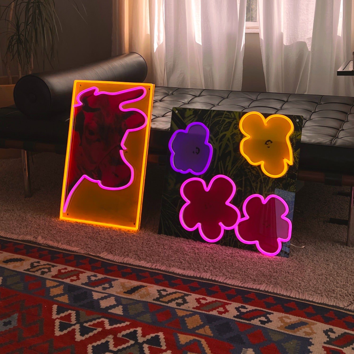 Cow by Andy Warhol - Neon-LED-Zeichen