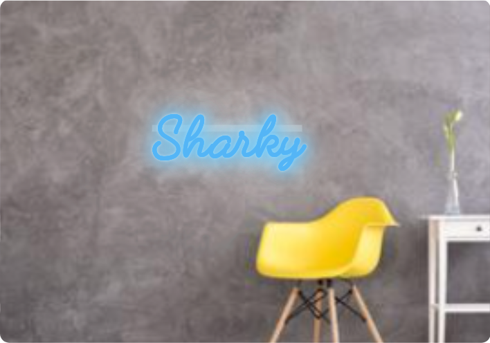 Custom text: Sharky
