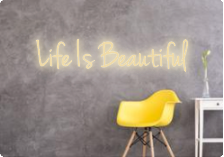 Custom text: Life Is Beautiful