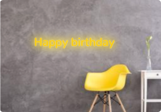 Custom text: Happy birthday