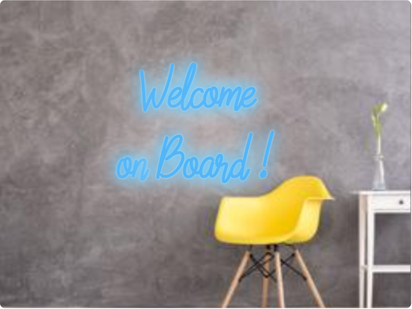 Benutzerdefinierter Text: Welcome 
on Board!