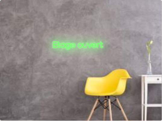 Custom text: Etage ouvert