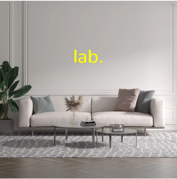 Custom text: lab.