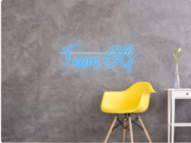 Custom text: Team SG