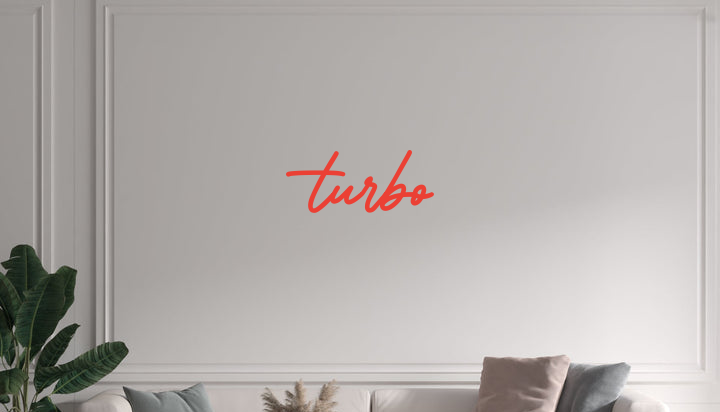 Custom text: turbo