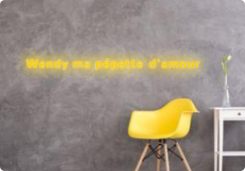 Custom text: Wendy ma pépette d