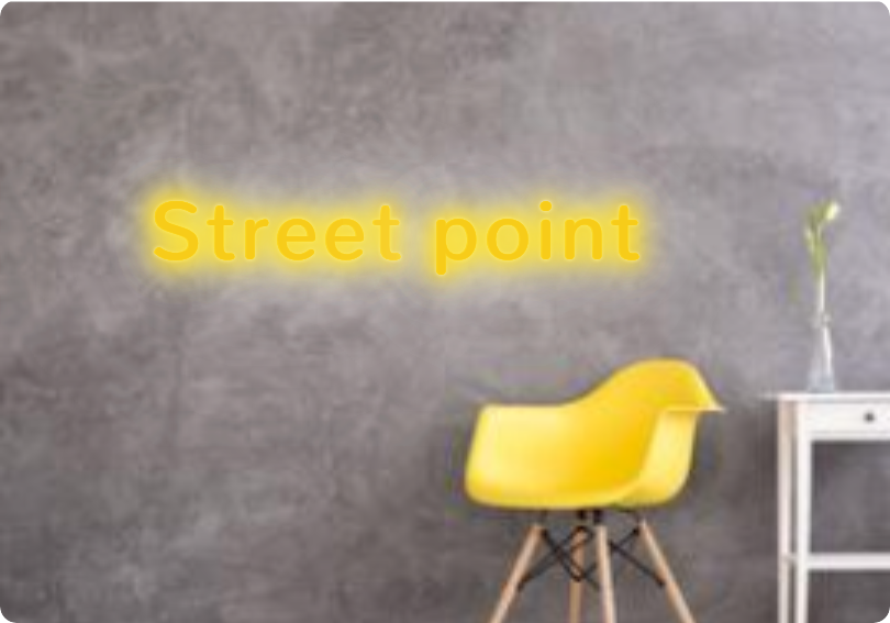 Custom text: Street point