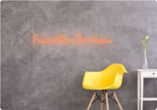 Custom text: Familie Derrou