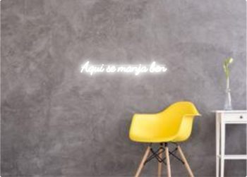Custom text: Aqui se manja ben