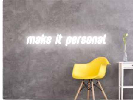 Custom text: make it personal