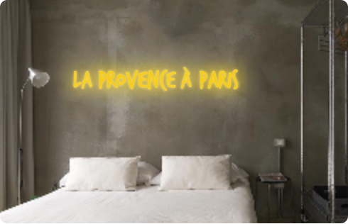 Custom text: La Provence à Paris