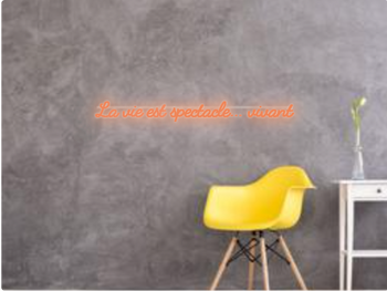 Custom text: La vie est spectacle... vivant