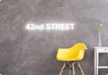 Custom text: 42nd STREET