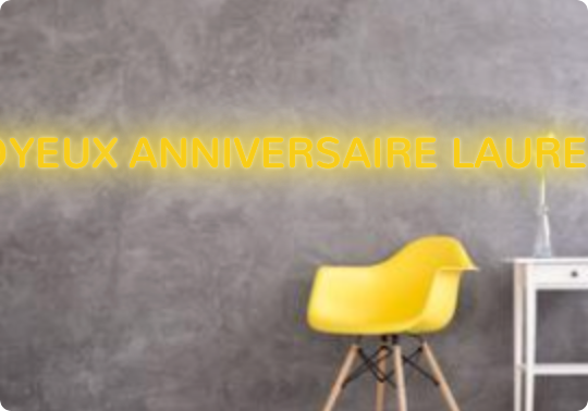 Custom text: JOYEUX ANNIVERSAIRE LAURE