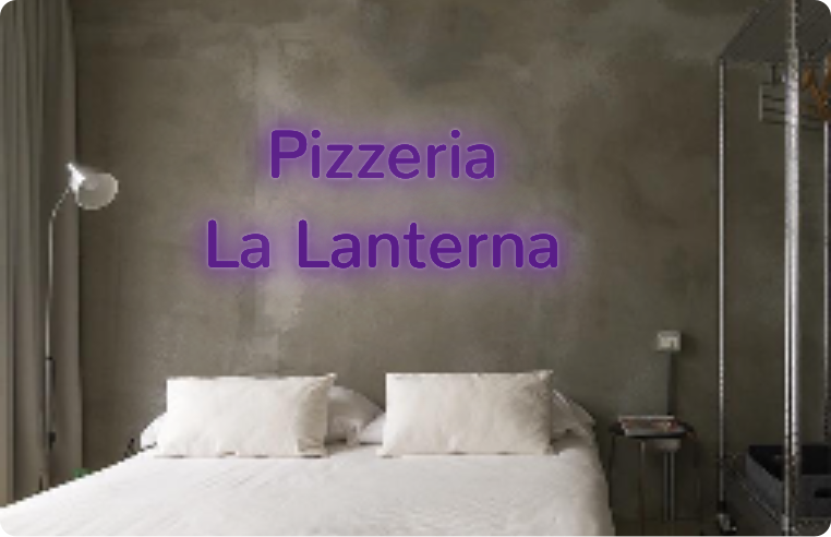 Custom text: Pizzeria
La Lanterna