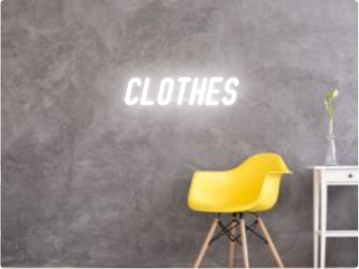 Custom text: CLOTHES