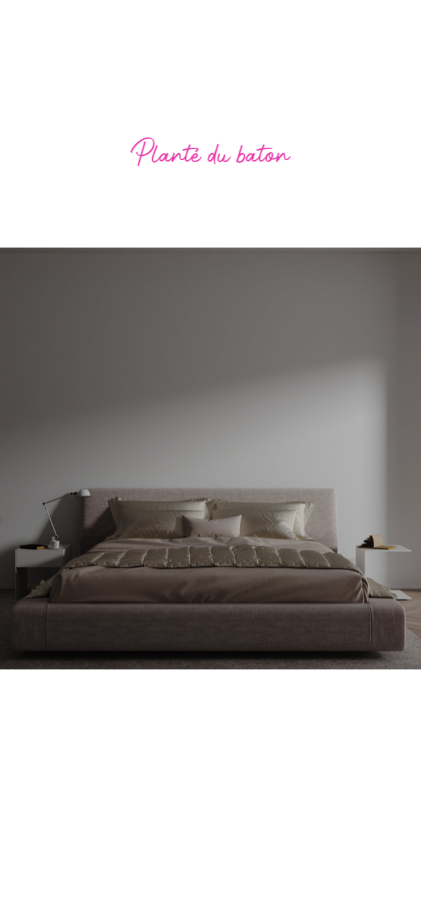 Custom text: Planté du baton