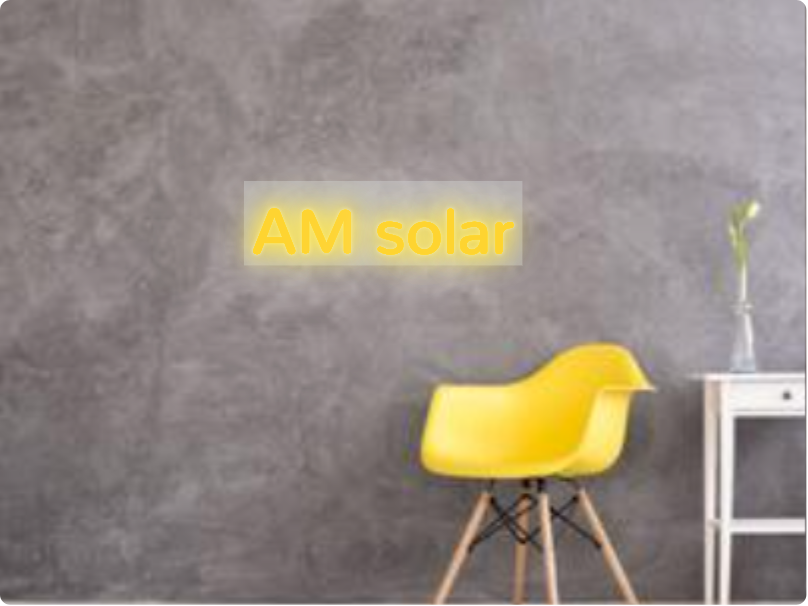 Custom text: AM solar