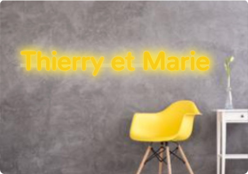 Custom text: Thierry et Marie