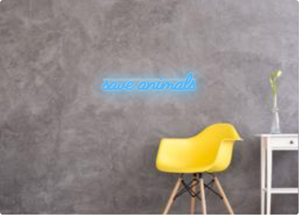 Custom text: save animals