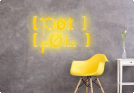 Benutzerdefinierter Text: [Pøt ] 
[pØte ]