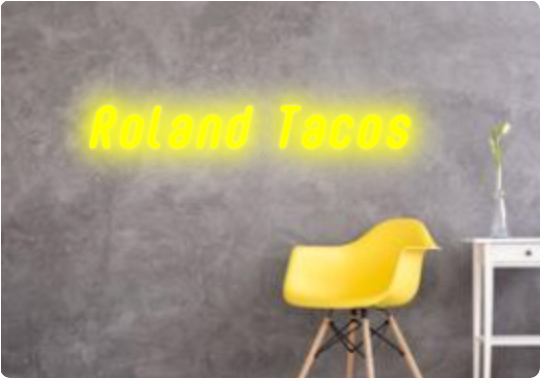 Custom text: Roland Tacos