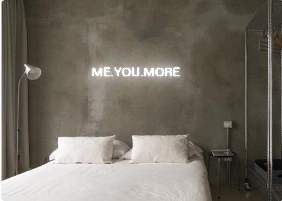 Custom text: ME.YOU.MORE